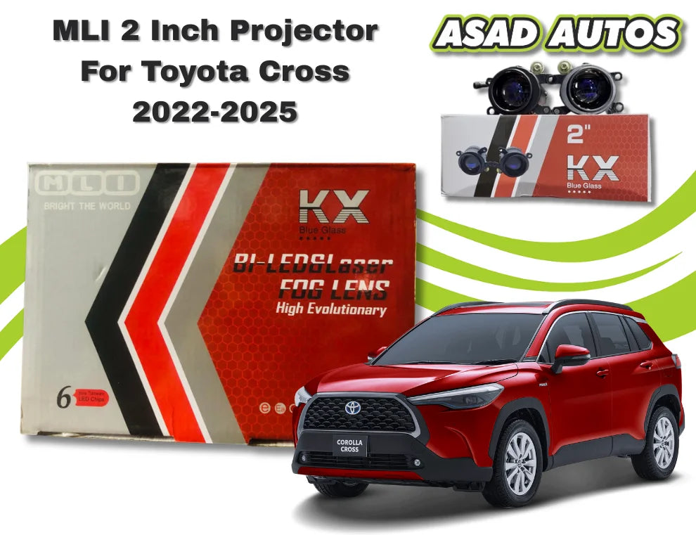 MLI 2-Inch BI LED Projector Lights for Toyota Corolla Cross 2022-2025 – High Brightness Headlight Upgrade