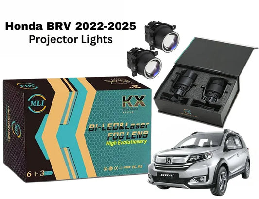MLI Car Fog Lamp Projector Lights with BI LED lens for Honda BR-V 2022-2025 Crossover, providing enhanced brightness and modern aesthetics.