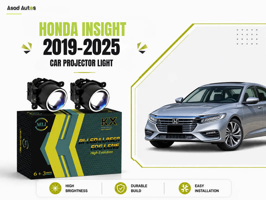 MLI Car Fog Lamp Projector Lights with BI LED lens for Honda Insight 2019-2025 Sedan, providing superior brightness and an elegant design for enhanced safety and style.