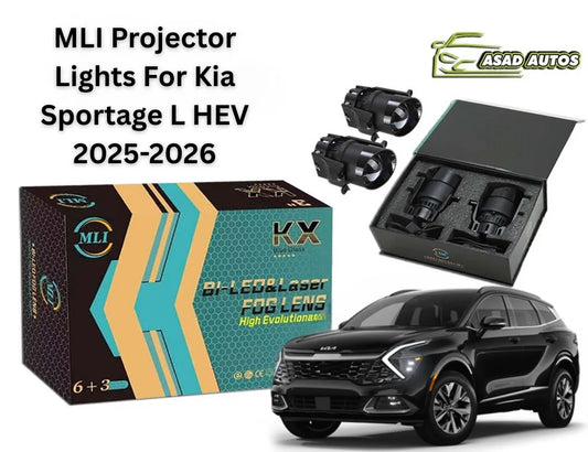 MLI Car Projector Fog Lights BI LED Lens for Kia Sportage L HEV 2025-2026