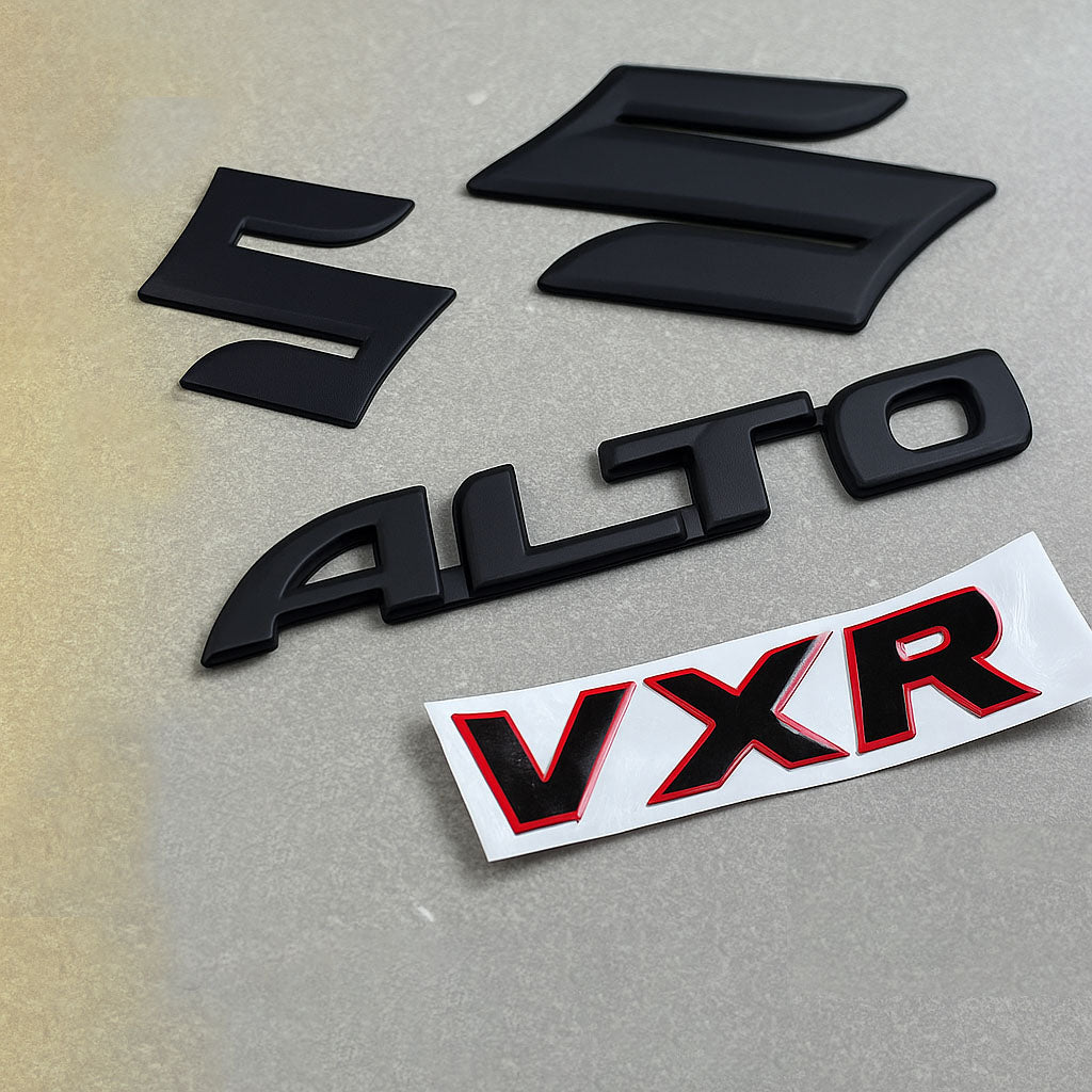 Matte Black Suzuki Alto 2014-2026 Monograms – Premium Car Styling Accessory