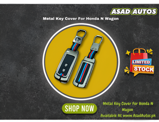 Metal Key Cover For Honda N-Wagon – Premium 2-Button Protection