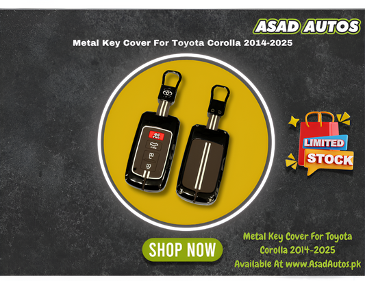 Metal Key Cover For Toyota Corolla 2014-2025 – Premium Protection & Stylish Key Case