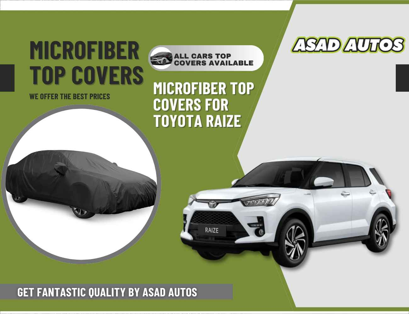 Microfiber Top Cover for Toyota Raize – Premium Comfort & Modern Protection
