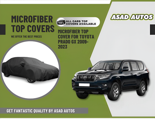 Microfiber top cover for Toyota Prado GX 2009-2023 installed for UV and heat protection
