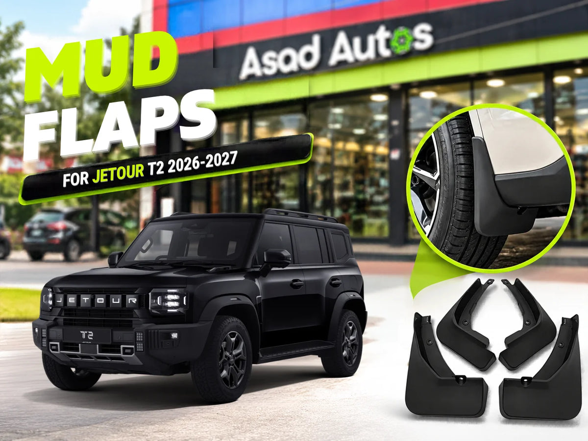 Mud Flaps for Jetour T2 2026–2027 front and rear splash guards.