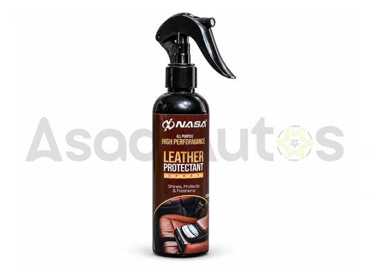 NASA Leather Protectant Spray trigger bottle for automotive leather care, shine and protection