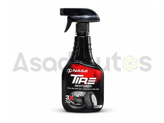 NASA Tyre Restorer 500ml trigger-spray bottle for automotive tyre cleanliness and shine
