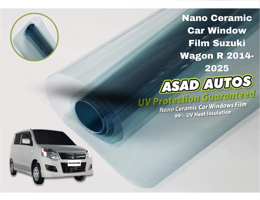 Nano Ceramic UV Film for Suzuki Wagon R 2014–2025 – UV and Heat Protection Window Tint
