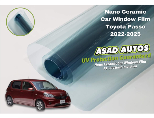 Nano Ceramic UV Protection Film for Toyota Passo 2022–2025 – Heat & UV Blocking Film