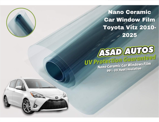 Nano Ceramic UV Protection Film for Toyota Vitz 2010–2025 – UV & Heat Shield
