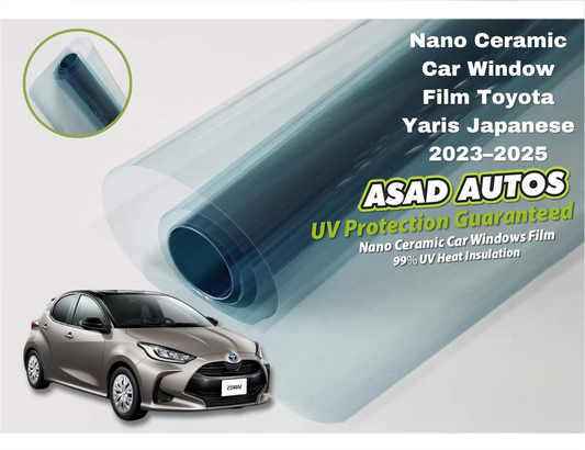 Nano Ceramic UV Protection Film for Toyota Yaris Japanese 2023–2025 – Heat & Sunlight Shield