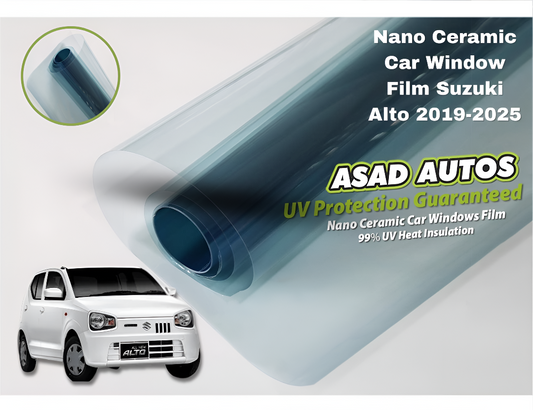 Nano Ceramic UV Protection Film For Suzuki Alto 2019–2025 Model — Superior UV & Heat Shield