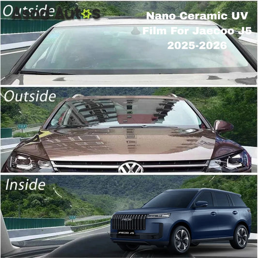 Nano ceramic UV protection window film for Jaecoo J5 2025–2026 premium heat rejection tint with glare reduction and interior protection benefits