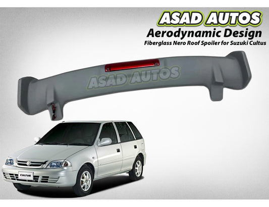 Nero Style Fiberglass Roof Spoiler for Suzuki Cultus 2000–2017 – Custom Rear Add-on