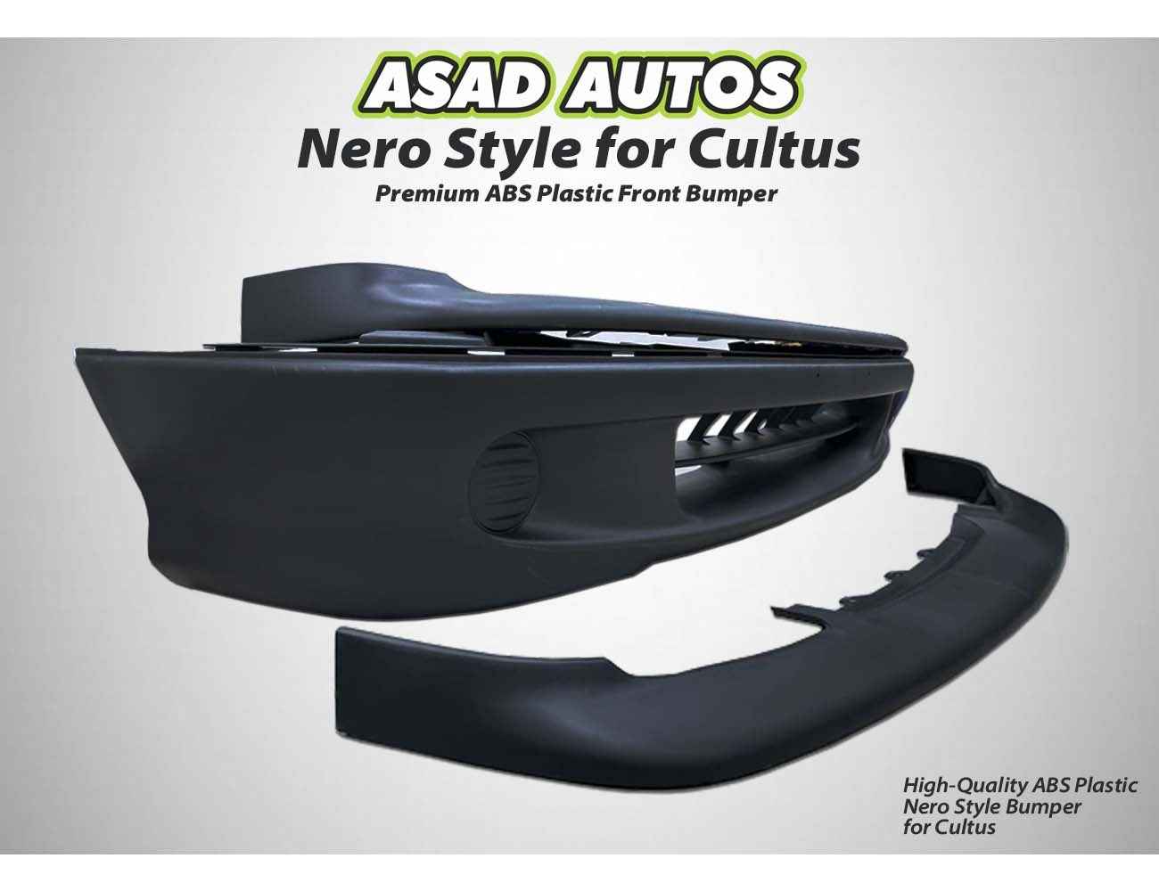 Enhance Your Suzuki Cultus (2000-2017 Model) Front & Back Bumper Set Nero Style (ABS Plastic)
