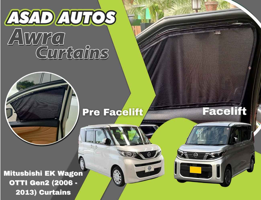 Awra Curtains For Nissan Roox Gen2 (2020 - 2025) — Car Window Shades & Railing Curtains