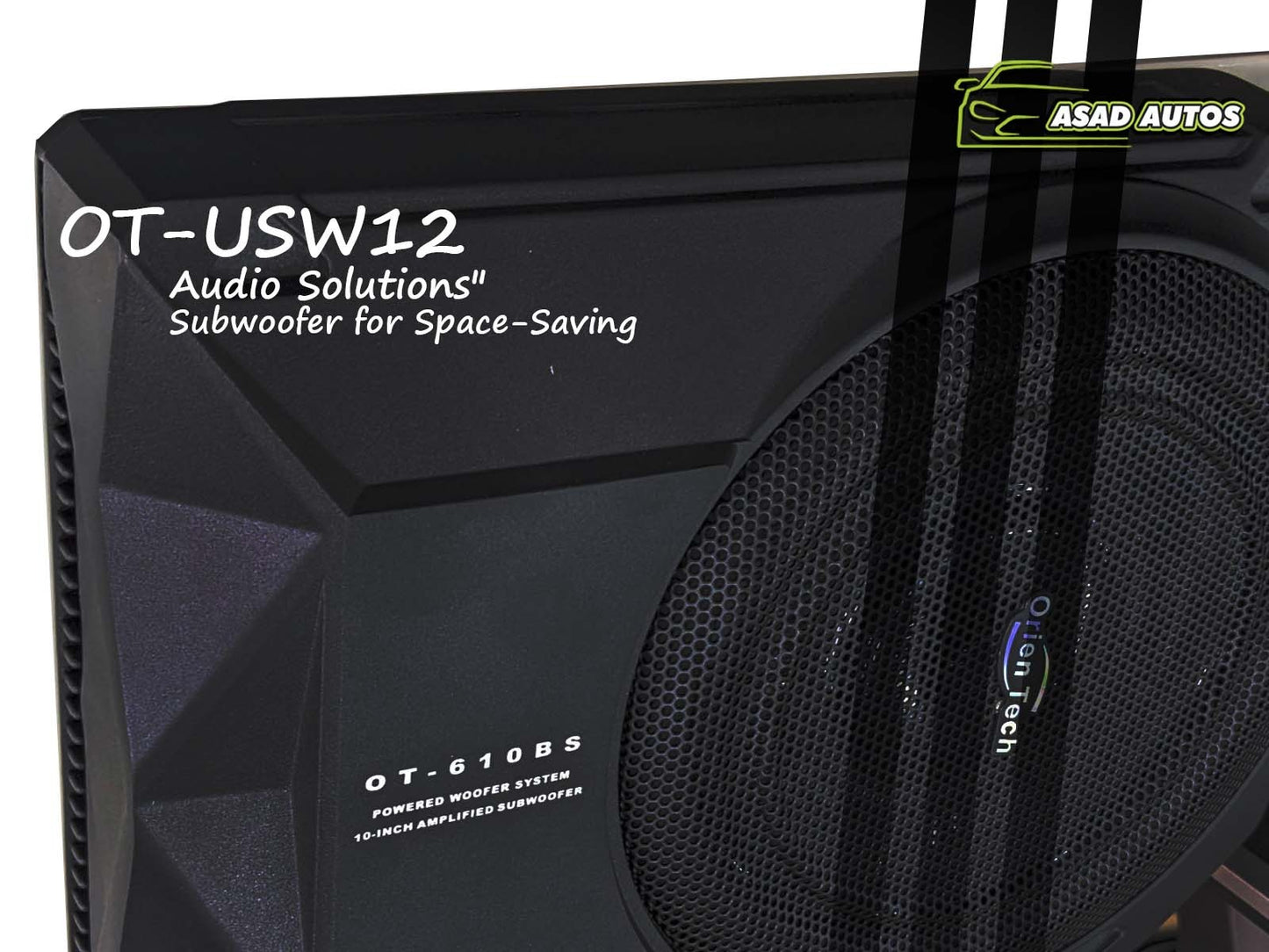 Orientech OT-USW12 Under Seat Subwoofer – Compact Bass Enhancement for Your Vehicle