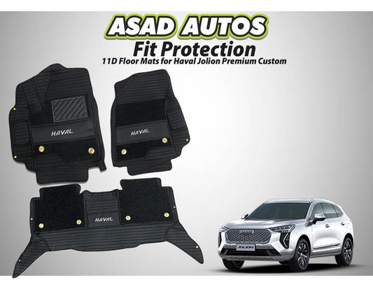 Premium 11D Floor Mats for Haval Jolion, custom-fit design with waterproof and anti-slip features for maximum interior protection.