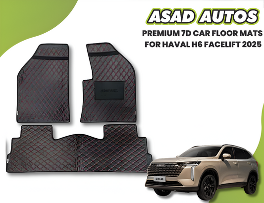 Premium 7D Car Floor Mats for Haval H6 Facelift 2025 – Luxury All-Weather Protection