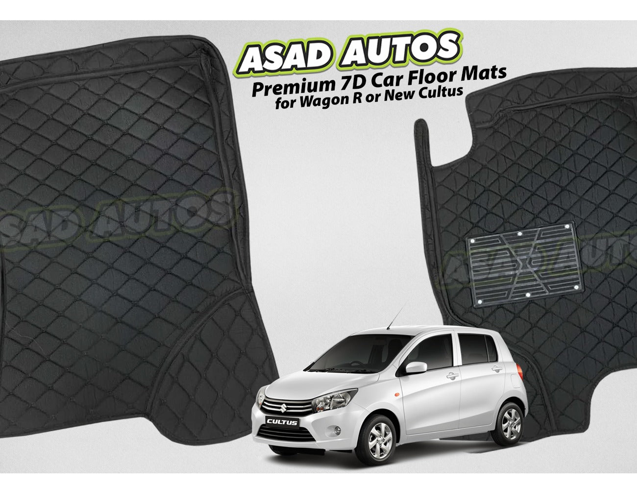 Premium 7D Floor Mats for Suzuki Wagon R or New Cultus β Custom Fit Waterproof Interior Protection