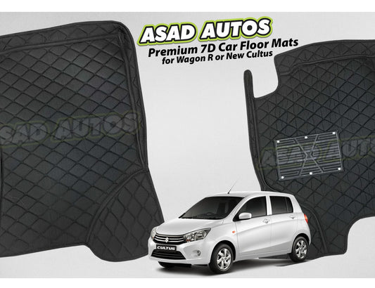 Premium 7D Floor Mats for Suzuki Wagon R or New Cultus – Custom Fit Waterproof Interior Protection