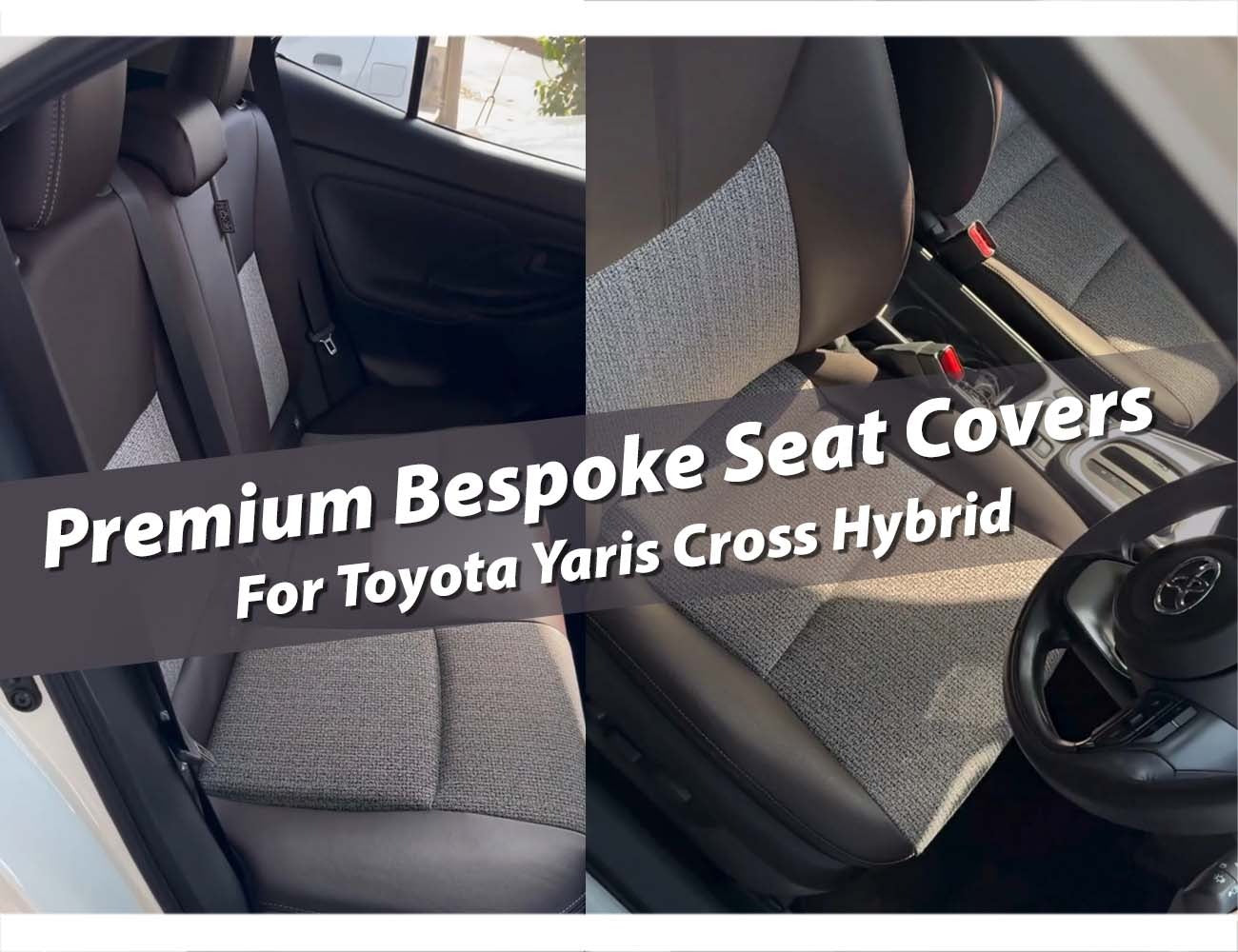 Premium Bespoke Seat Covers for Toyota Yaris Cross Hybrid, custom-fit for durable protection and added style.