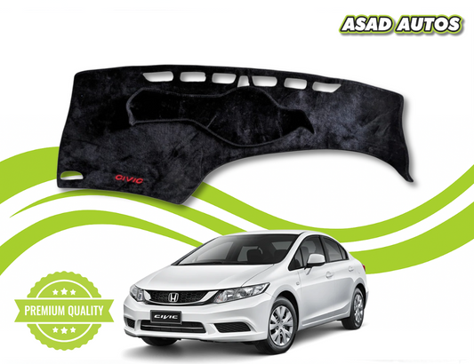 Premium Dashboard Cover for Honda Civic Rebirth (2012–2015), custom fit anti-glare heat resistant dashboard mat for interior protection