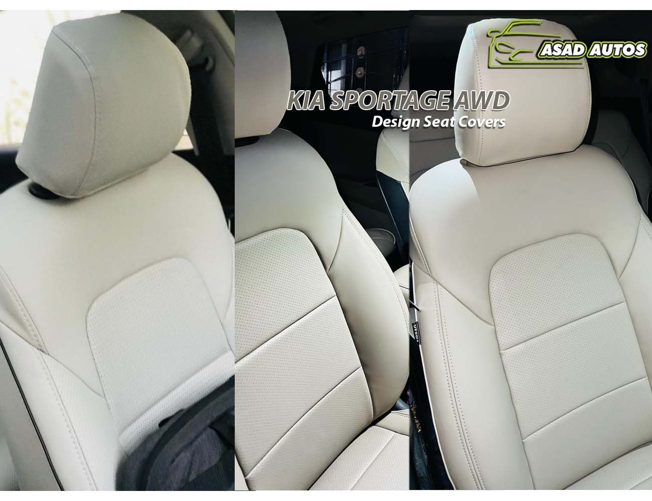 Premium Japanese synthetic leather seat covers designed for KIA SPORTAGE AWD, offering durability, style, and a tailored fit.