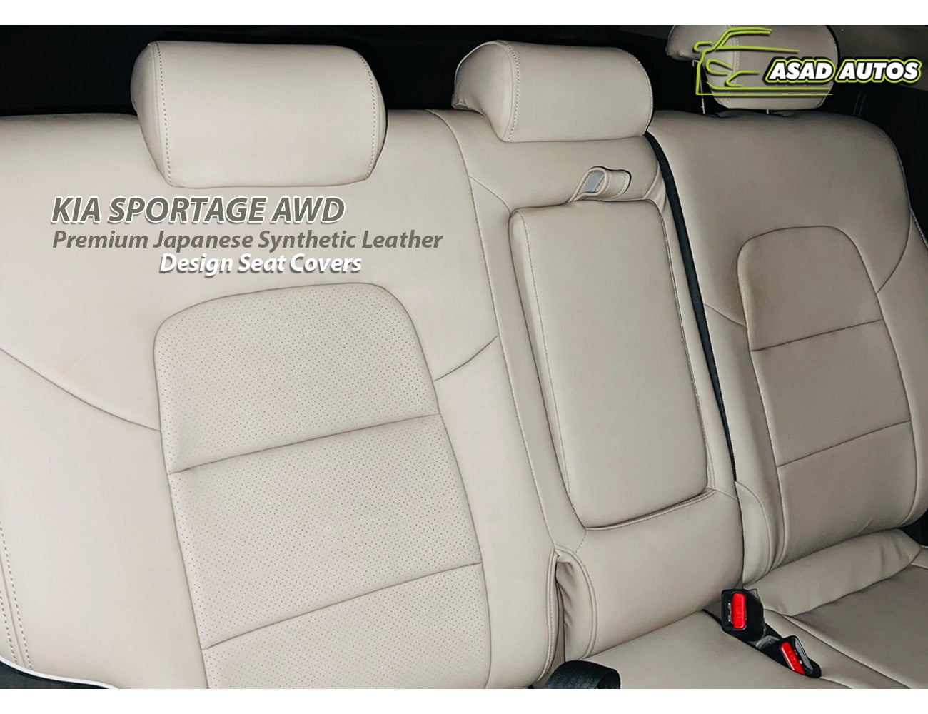 Premium Japanese synthetic leather seat covers designed for KIA SPORTAGE AWD, offering durability, style, and a tailored fit.