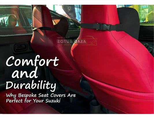 Premium Seat Covers for Suzuki Alto and Suzuki Swift, offering stylish protection, durability, and a custom fit for enhanced interior comfort and aesthetics.
