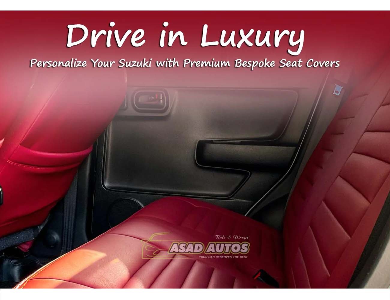 Premium Seat Covers for Suzuki Alto and Suzuki Swift, offering stylish protection, durability, and a custom fit for enhanced interior comfort and aesthetics.