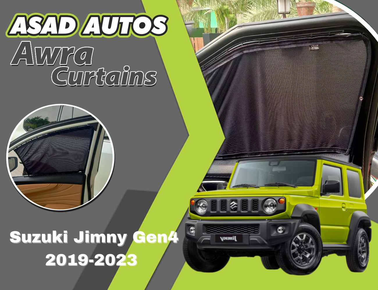 "Premium Sun Shades for Suzuki Jimny – Heat-Resistant & Easy to Install"