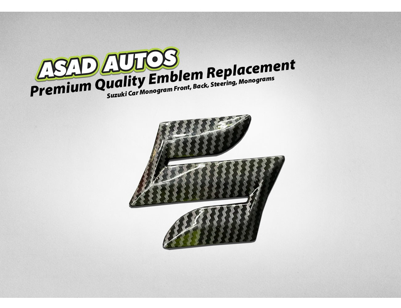 Premium Suzuki Monogram Set – Front, Back, and Steering Emblems for OEM Replacement