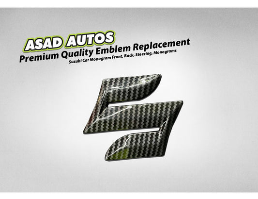 Premium Suzuki Monogram Set – Front, Back, and Steering Emblems for OEM Replacement