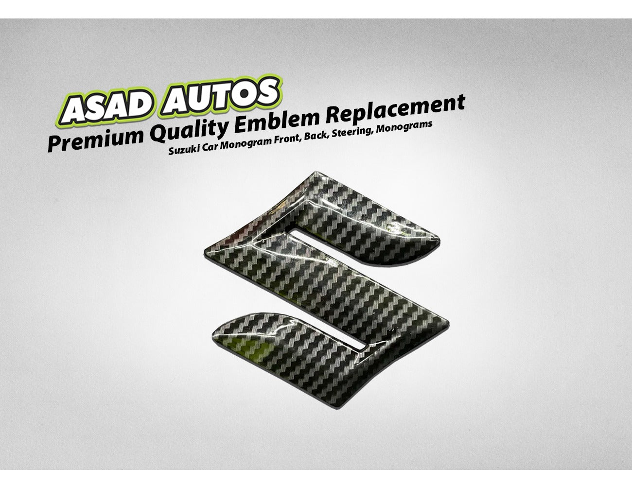 Premium Suzuki Monogram Set – Front, Back, and Steering Emblems for OEM Replacement