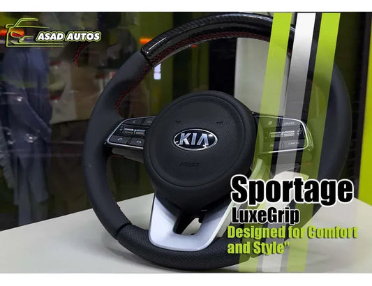 Premium bespoke steering cover in carbon fiber for Kia Sportage