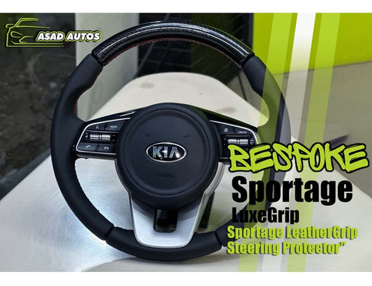 Premium bespoke steering cover in carbon fiber for Kia Sportage