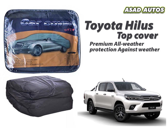 Premium car top cover for Toyota Hilux, offering ultimate protection and style with durable, weather-resistant material for all models.