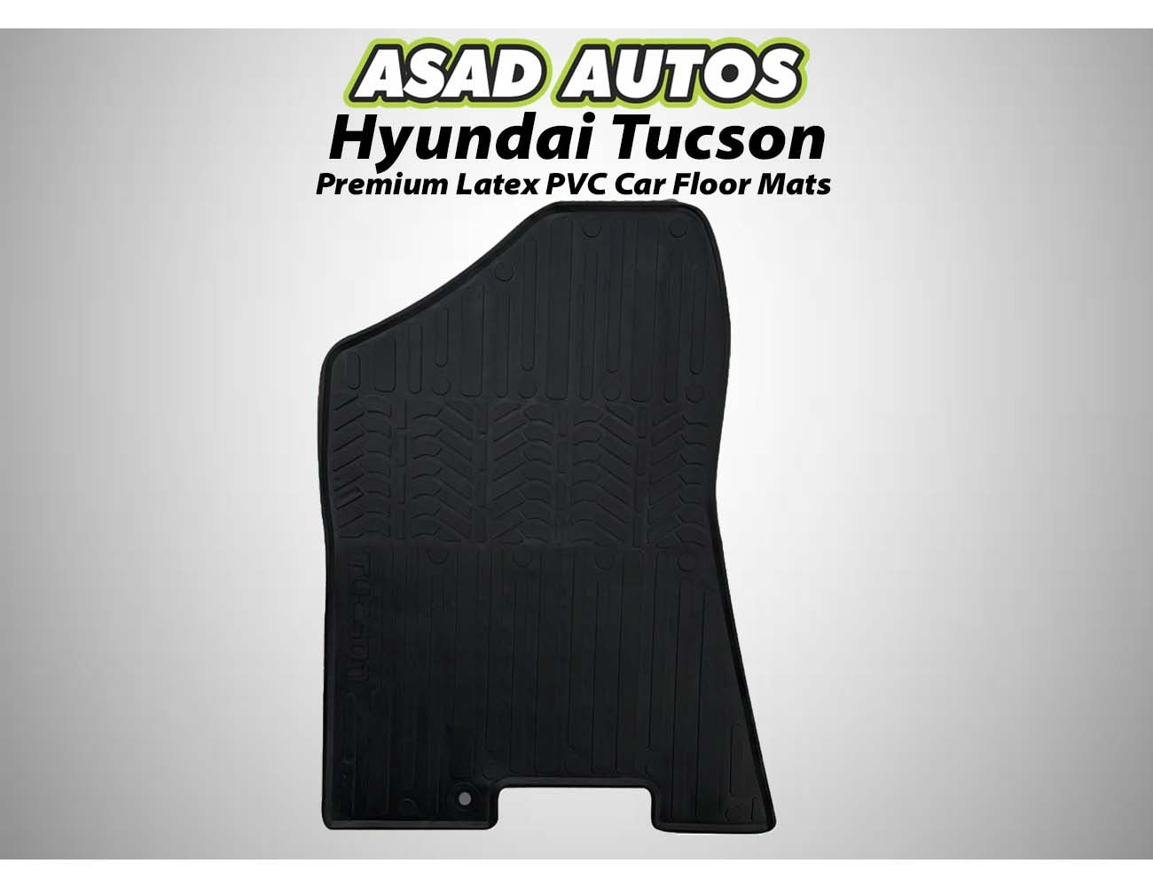 Premium latex PVC car floor mats for Hyundai Tucson, offering a custom fit, waterproof protection, non-slip surface, and all-weather durability.