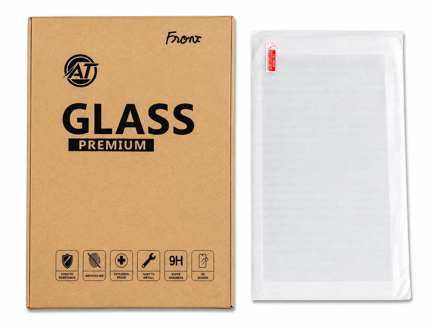 Premium transparent tempered glass protector for Suzuki Fronx 2025–2026 LCD screen and digital meter featuring 9H hardness