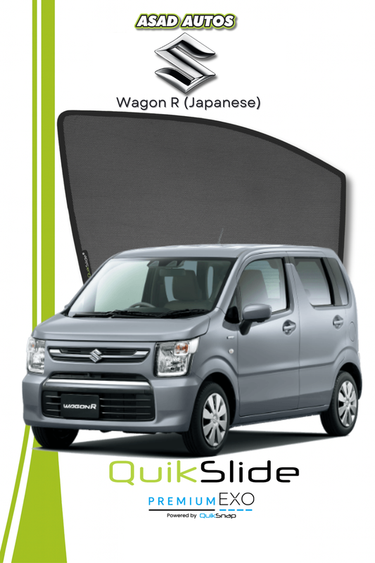 QS | QuikSlide Car Sun Shade for Suzuki Wagon R (Japanese) – UV & Heat Protection, Easy Installation