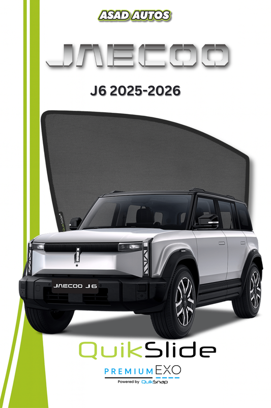 QS | QuikSlide Car Window Sun Shades (Car Pardy) For JAECOO J6 2025-2026 – Custom Magnetic Car Shades with UV & Privacy Protection 2