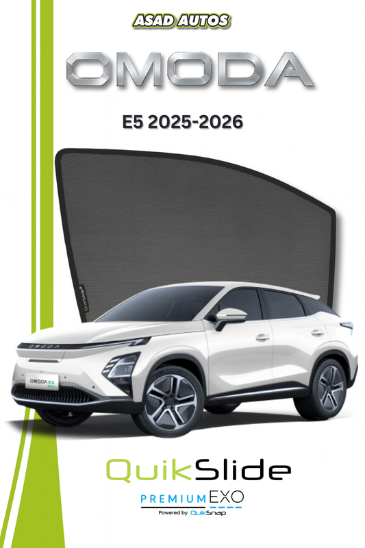 QS | QuikSlide Car Window Sun Shades (Car Pardy) For OMODA E5 2025-2026 – Premium Magnetic Window Shades with UV & Privacy Protection 1