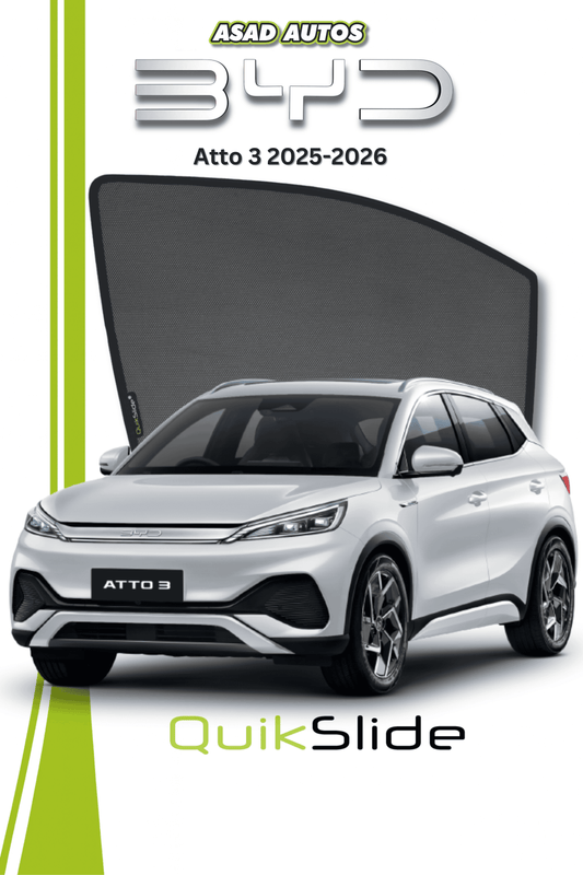 QS | QuikSlide | Quik Snap Sun Shades (Pardy) for BYD Atto 3 (2025)
