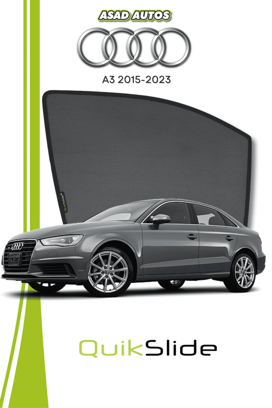 QS | QuikSlide | Quik Snap Window Sun Shades (Car Pardy) For Audi A3 2015-2023 VIP Sedan