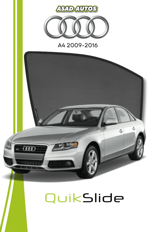 QS | QuikSlide | Quik Snap Window Sun Shades (Car Pardy) For Audi A4 2009-2016 VIP Sedan