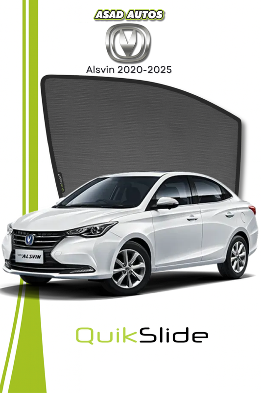 QS | QuikSlide | Quik Snap Window Sun Shades (Car Pardy) For Changan Alsvin 2020-2025 Sedan