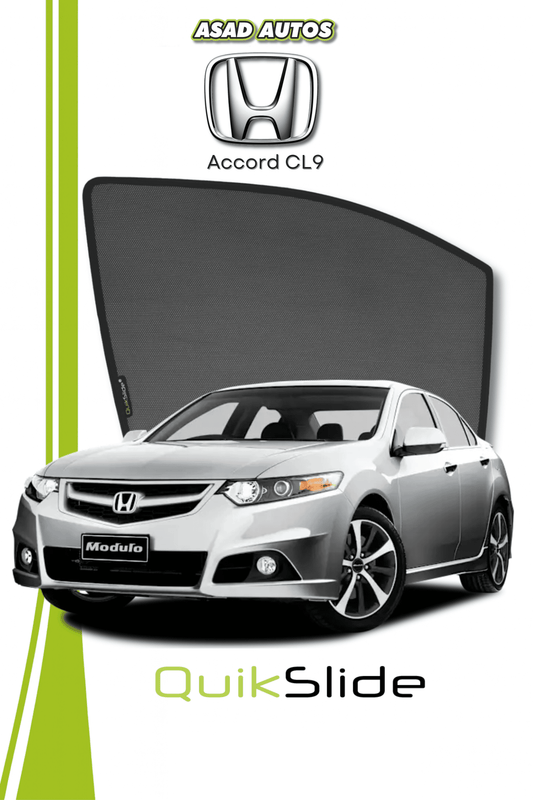 QS | QuikSlide | Quik Snap Window Sun Shades (Car Pardy) For Honda Accord CL9