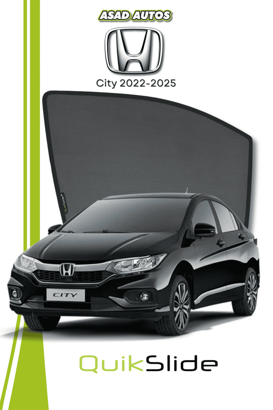 QS | QuikSlide | Quik Snap Window Sun Shades (Car Pardy) For Honda City 2022-2025
